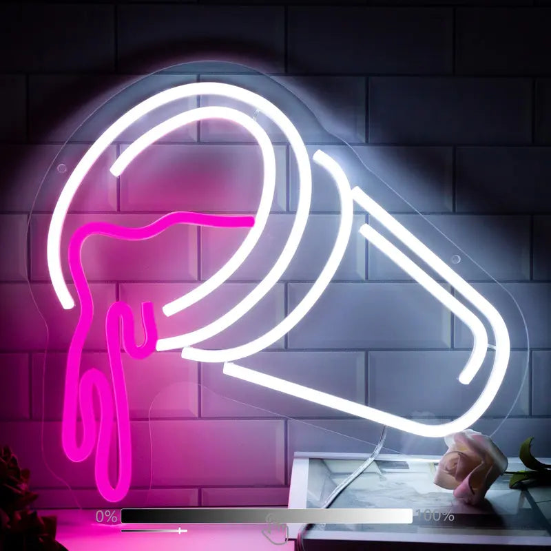 Lean Cup LED Sign