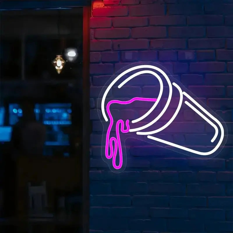 Lean Cup LED Sign