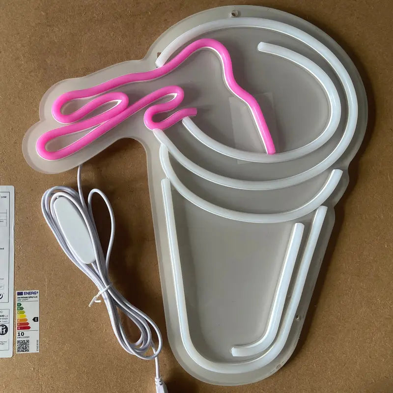 Lean Cup LED Sign
