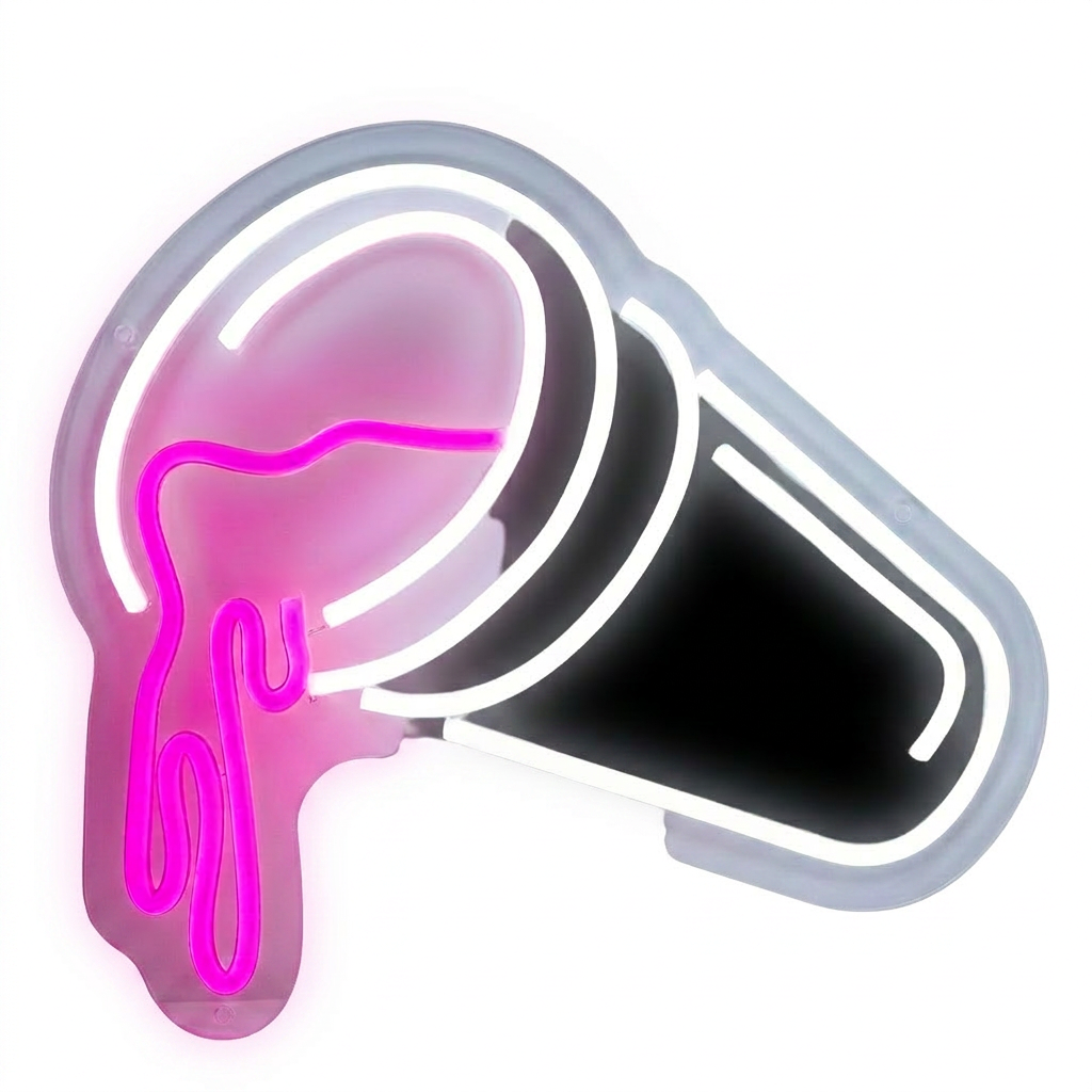 Lean Cup LED Sign